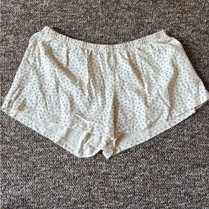 Brandy Melville Cream Pajama Shorts